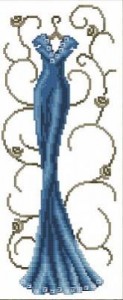 Схема Синее платье