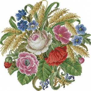 Схема Цветы и пшеница