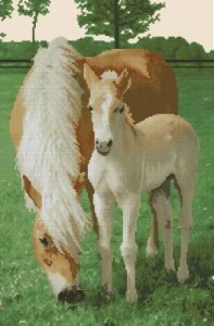 Схема Лошадь с жеребёнком